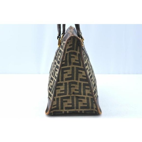 Fendi Top Handle Tobacco Zucca Print Canvas And Leather Satchel - Picture 3 of 9